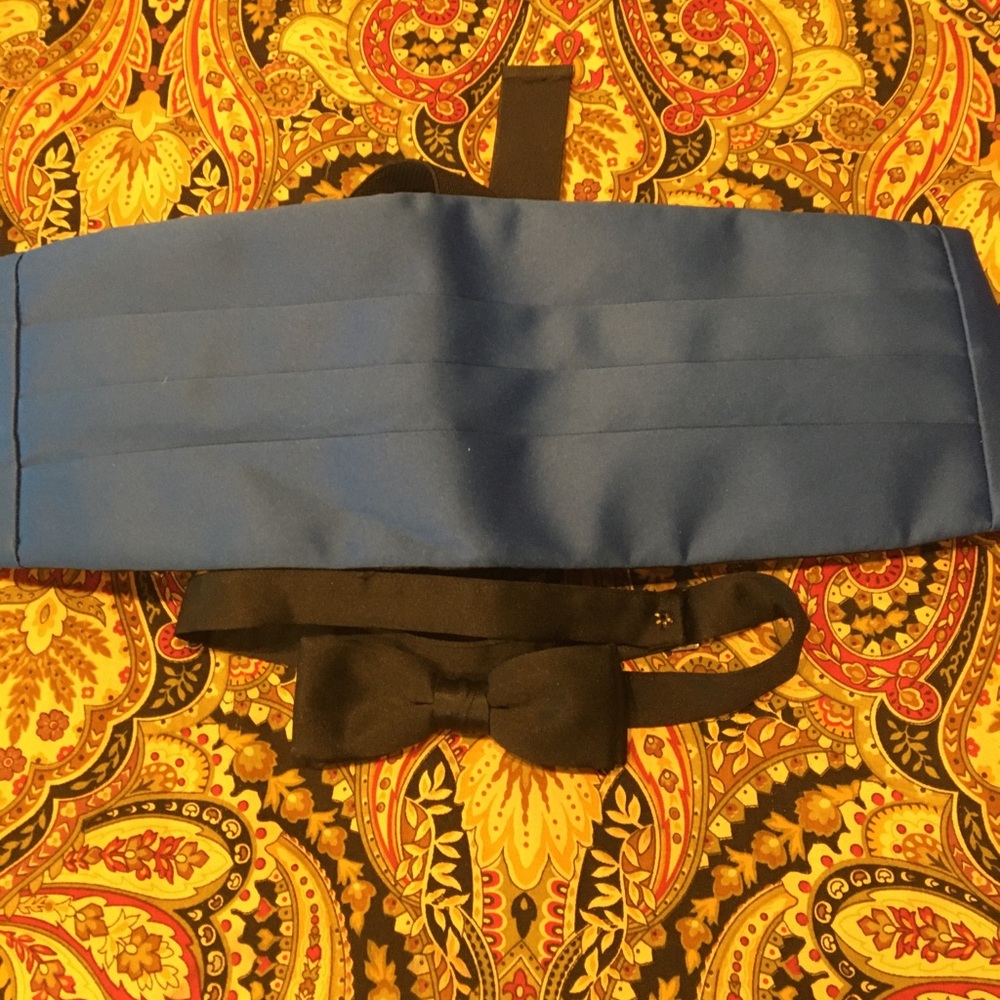 Mans  Royal Blue Cumberbun Set